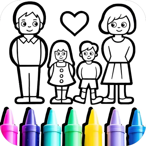 Family Love Coloring Book