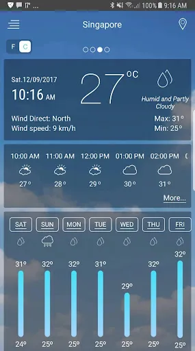 Weather app screenshot