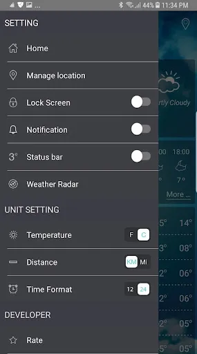 Weather app screenshot