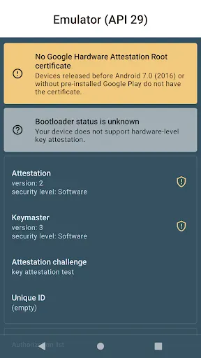 Key Attestation Demo screenshot
