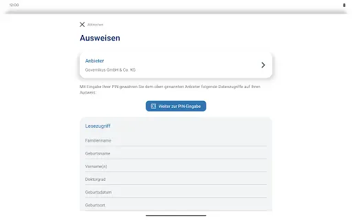 AusweisApp Bund screenshot