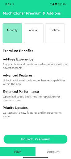 MochiCloner Premium & Add‑ons screenshot