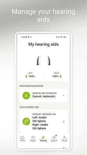 myPhonak screenshot