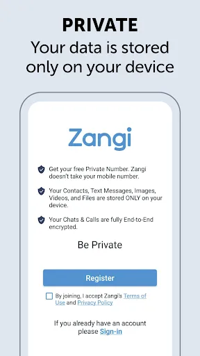 Zangi Private Messenger screenshot