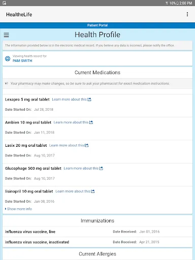 HealtheLife screenshot