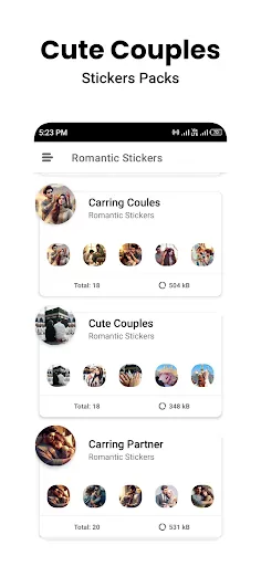 Romantic Stickers WASticker.ly screenshot