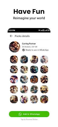 Romantic Stickers WASticker.ly screenshot