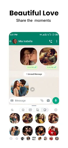 Romantic Stickers WASticker.ly screenshot