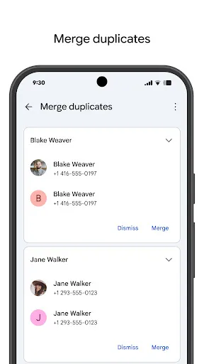 Contacts screenshot