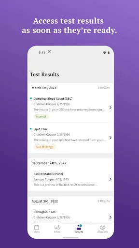 athenaPatient screenshot