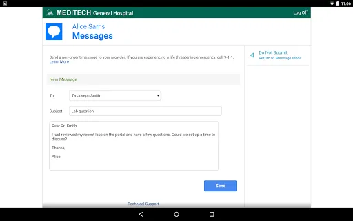 MEDITECH MHealth screenshot