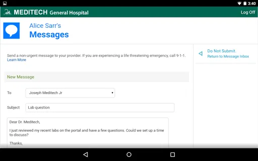 MEDITECH MHealth screenshot