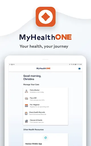 MyHealthONE screenshot