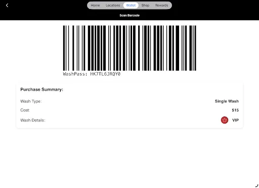 Club Car Wash Mobile App screenshot