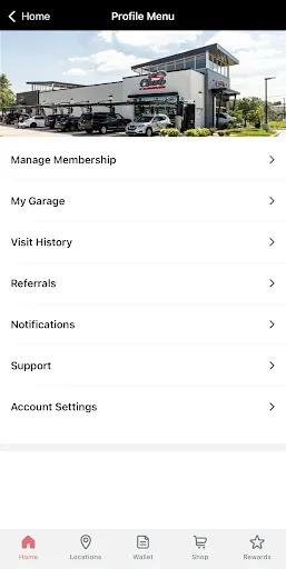 Club Car Wash Mobile App screenshot