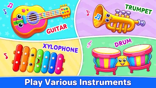 Kids Music: Piano, Xylo, Drums screenshot