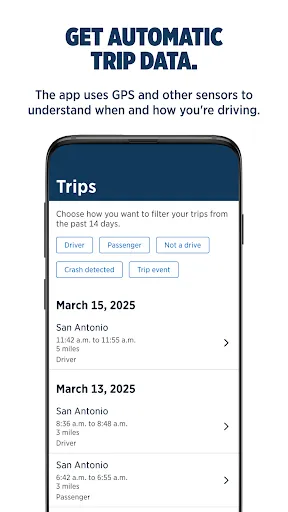 USAA DriveSafe screenshot