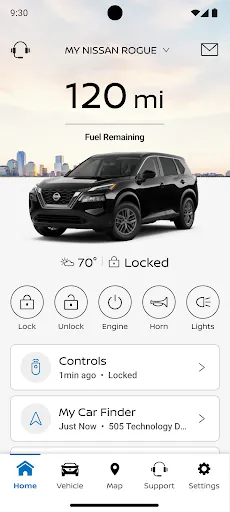 MyNISSAN® screenshot