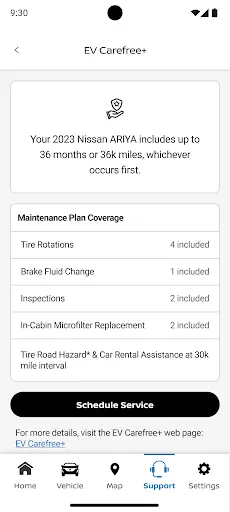 MyNISSAN® screenshot