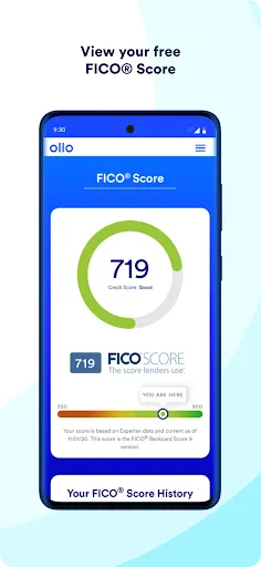 Ollo Credit Card Mobile App screenshot