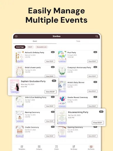 Invitation Maker & RSVP Cards screenshot