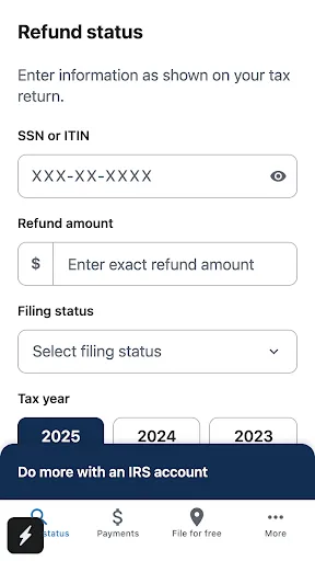 IRS2Go screenshot