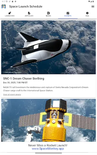 Space Launch Schedule screenshot