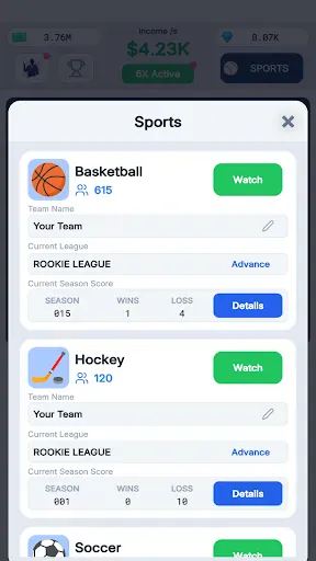 Sport Star - Team Manager Idle screenshot
