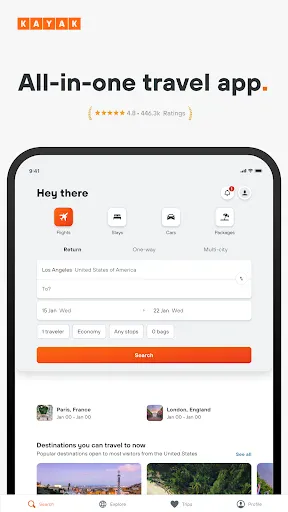 KAYAK: Flights, Hotels & Cars screenshot