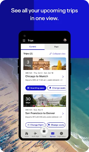 United Airlines screenshot