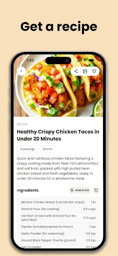 TasteBot: AI Recipe Generator screenshot