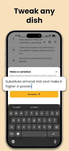 TasteBot: AI Recipe Generator screenshot