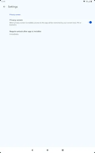 Google Authenticator screenshot