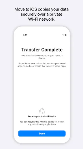 Move to iOS screenshot