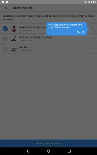 Medbridge GO for Patients screenshot