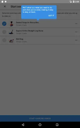 Medbridge GO for Patients screenshot