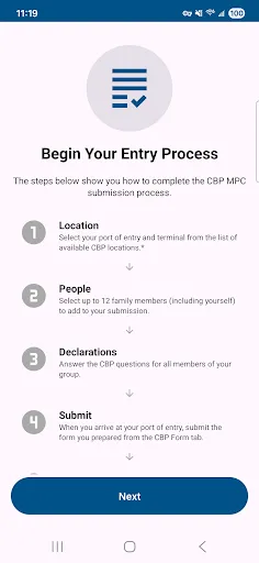 Mobile Passport Control screenshot