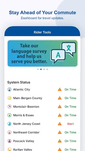 NJ TRANSIT Mobile App screenshot