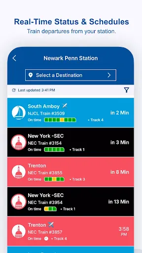 NJ TRANSIT Mobile App screenshot