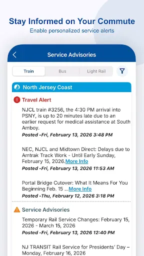 NJ TRANSIT Mobile App screenshot