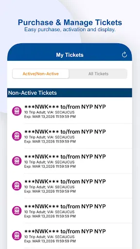 NJ TRANSIT Mobile App screenshot