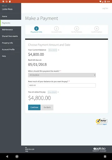 Online Portal by AppFolio screenshot