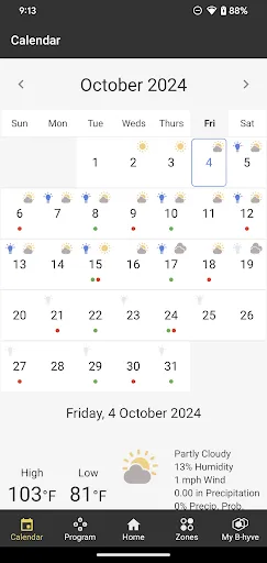 B-hyve screenshot