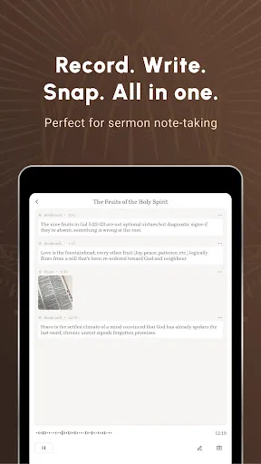 Bible Note Taker & Recorder screenshot