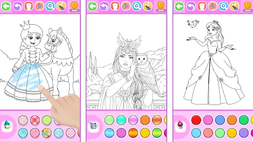 Princess Coloring Book Glitter screenshot