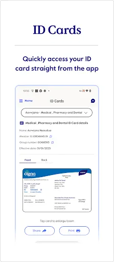myCigna screenshot