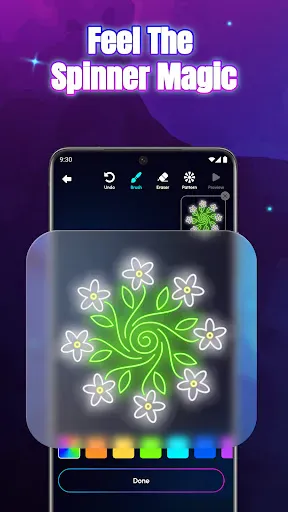 Glow Spinner: Finger Draw Art screenshot