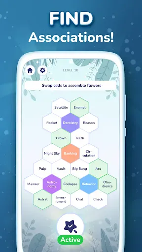 Hexa Words: Sort Associations screenshot