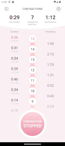Contraction Timer & Counter 9m screenshot