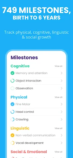 Baby Leap: Milestone Tracker screenshot